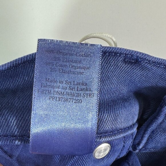 Everlane The Way High Straight Leg Organic Cotton Jean Coal Blue Tall 25T - Picture 7 of 7